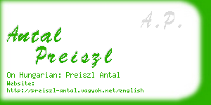 antal preiszl business card
